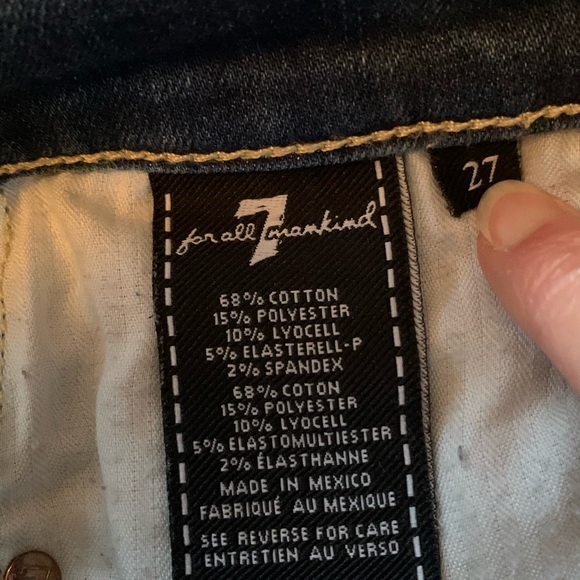 7 For All Mankind soft denim jeans - size 27 EUC - Picture 4 of 9
